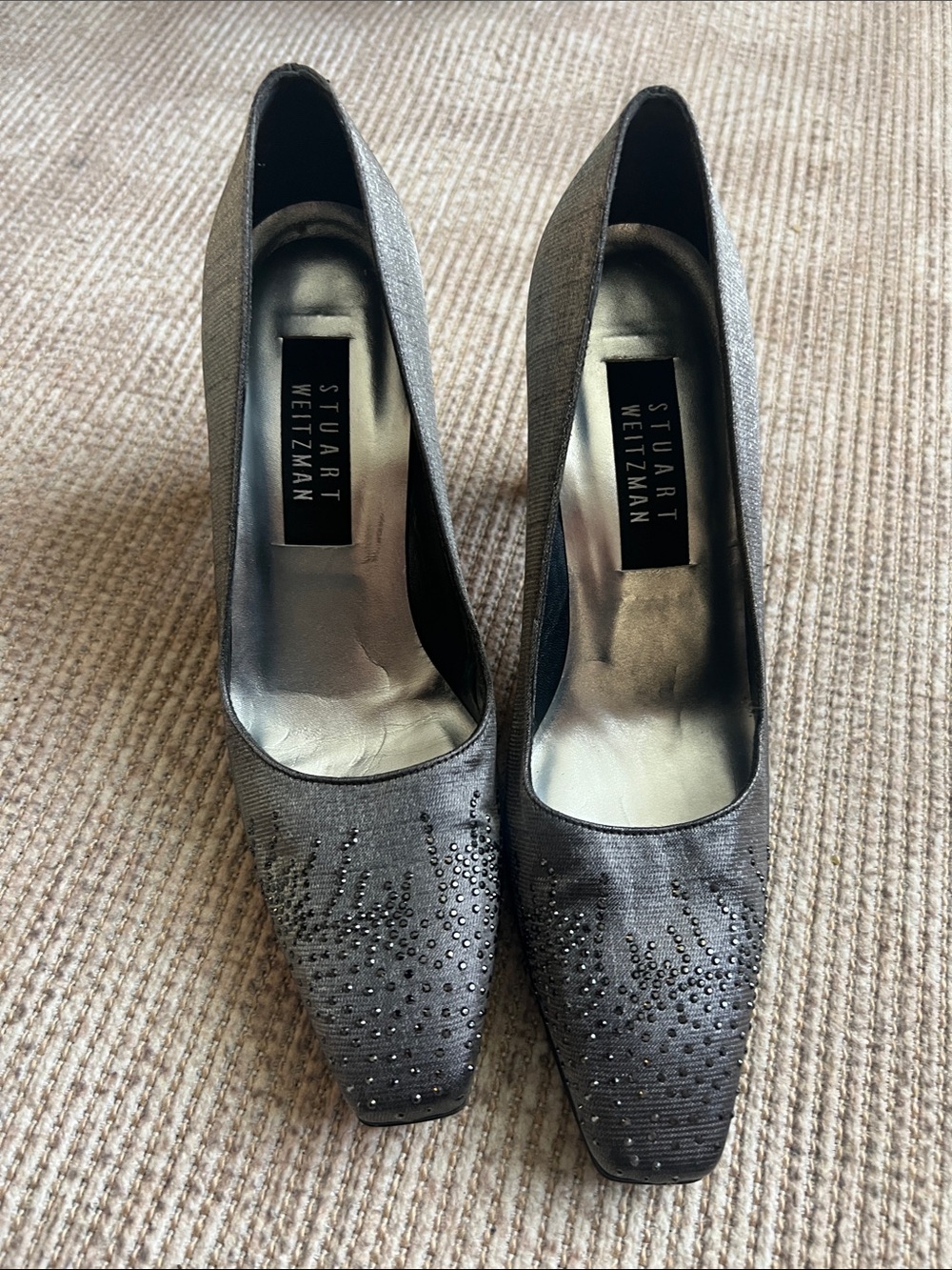 Vintage Stuart Weitzman Silver Heels